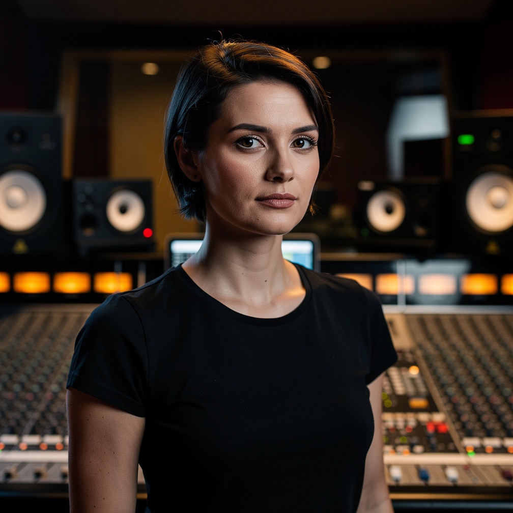 Portrait of a sound engineer in the control room